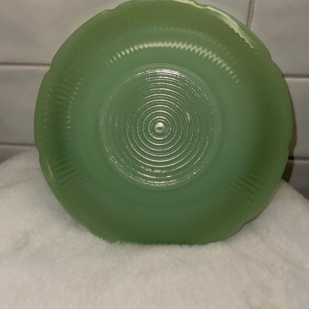 Jadeite fire king Alice saucer